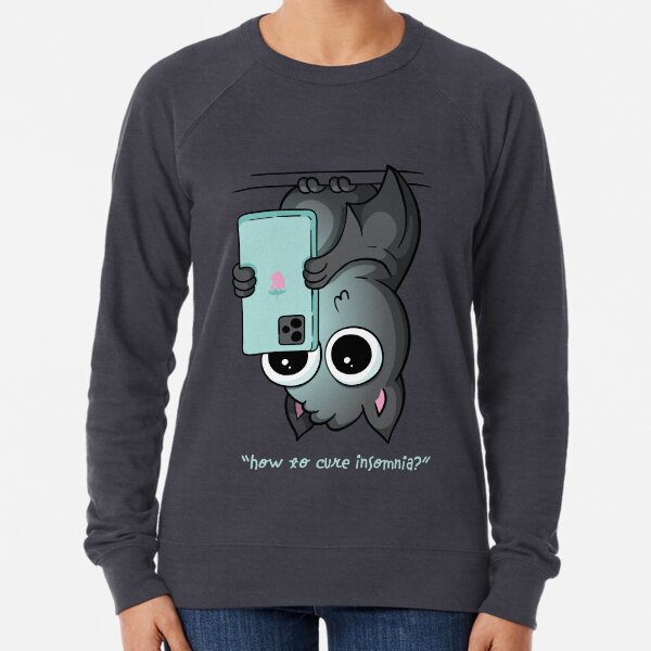 How to Cure Insomnia Bat Lightweight Sweatshirt