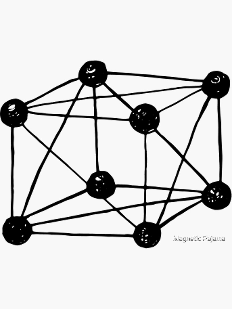 Tesseract ~ 4-dimensional cube. retro science by MagneticMama