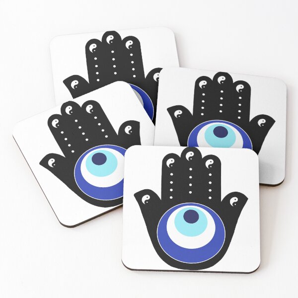 Item preview, Hand of Hamsa Fatima ying yang designed and sold by Rustic Valley Studio.