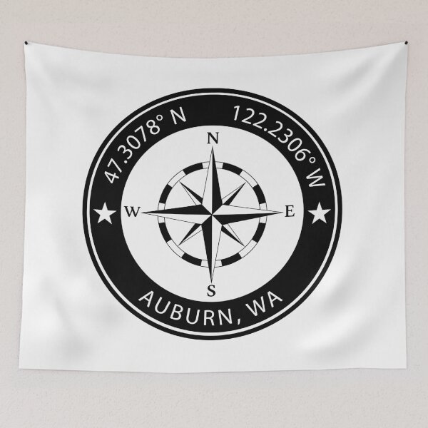 Item preview, Auburn, Washington Geographical Coordinates designed and sold by TeeOhGraphics.