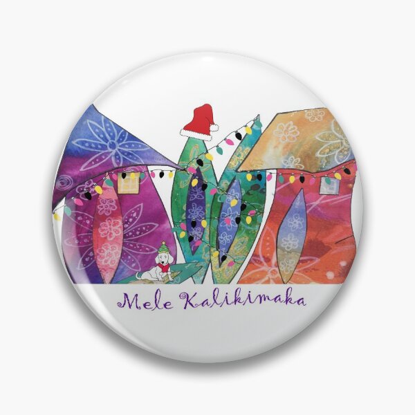 Item preview, Mele Kalikimaka - surf shacks lit up for the holiday designed and sold by Artfully Abstracted.