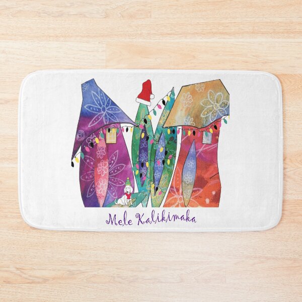 Item preview, Mele Kalikimaka - surf shacks lit up for the holiday designed and sold by Artfully Abstracted.
