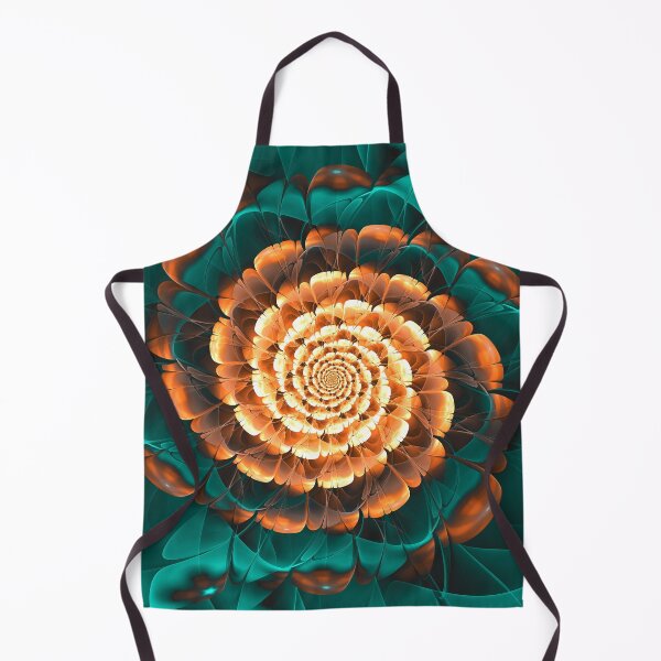 Item preview, Abloom in Golden-Aqua Petals of a Fractal Sun Rose designed and sold by San Jaya Prime.