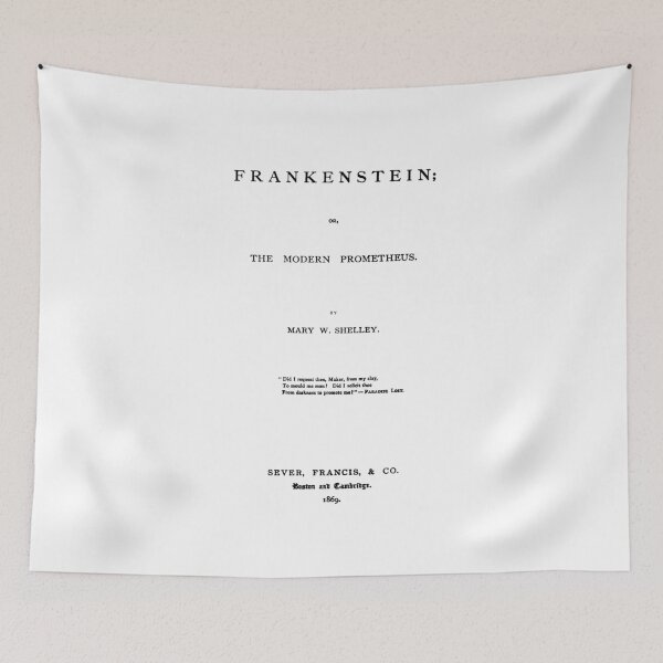 Item preview, Frankenstein Mary Shelley (Black on White) designed and sold by Vanidorr.
