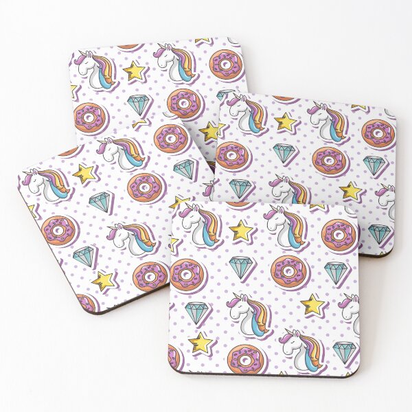 Item preview, Cute unicorn, donut, star and diamond pattern designed and sold by Vipstride  Services.