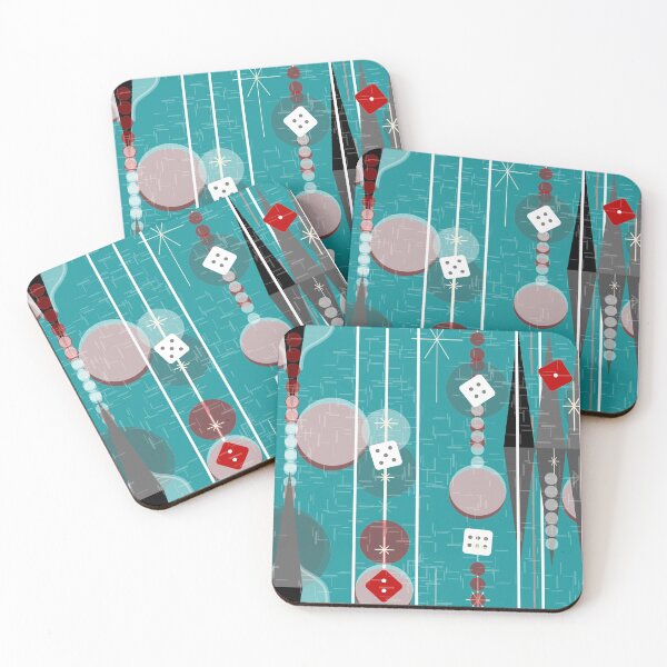 Item preview, Backgammon Bling -- Retro Game Night -- Mid-century Modern designed and sold by ArgyleImp.