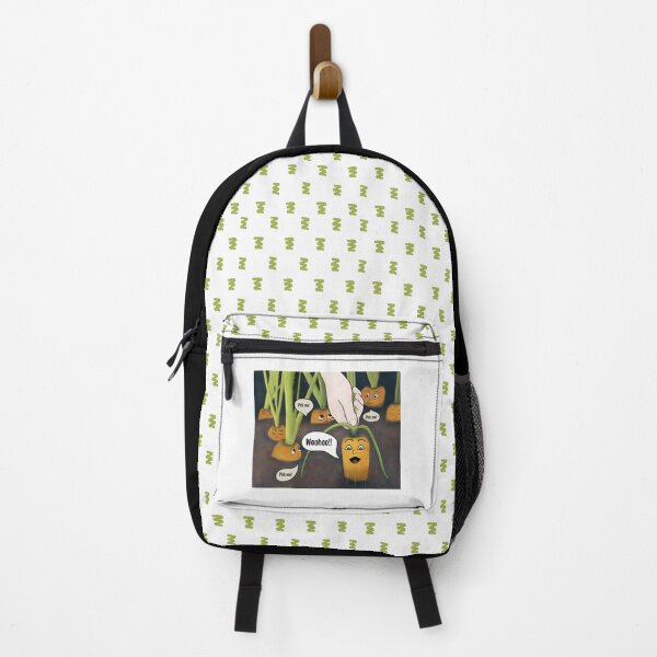 Item preview, Carrots Do Scream – funny cartoon characters on white background designed and sold by Crystal Raymond.