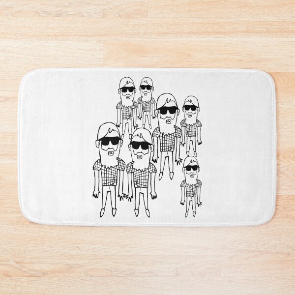 Item preview, hipster pattern, bearded guy in skinny jeans designed and sold by badlydrawnbabe.