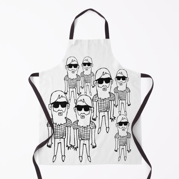 Item preview, hipster pattern, bearded guy in skinny jeans designed and sold by badlydrawnbabe.