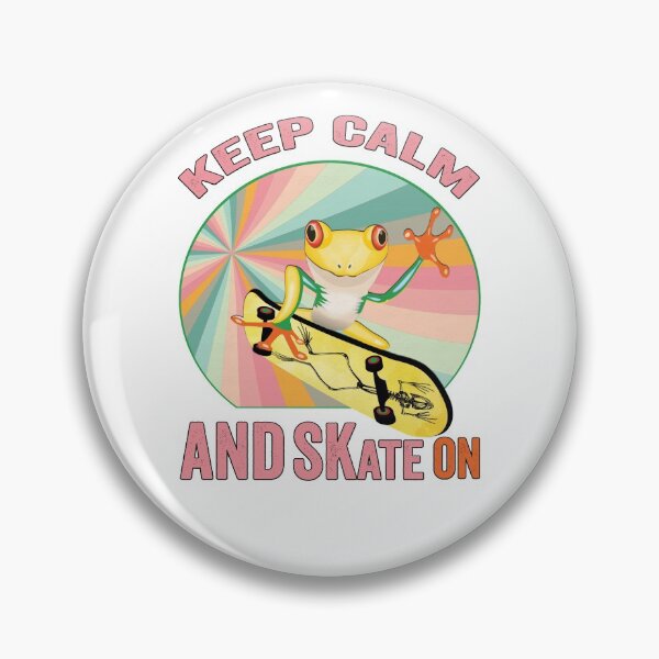 Item preview, Golden Frog On Skateboard Vintage Design Gift idea, Yallow board, Frog On Skateboard T Shirt, Keep Calm And Skate On. designed and sold by KHRO.