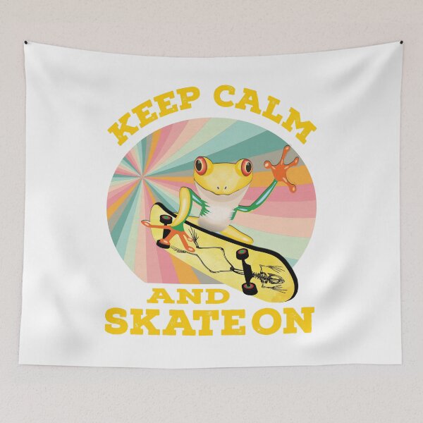 Item preview, Golden Frog On Skateboard Vintage Design Gift idea, Yallow board, Frog On Skateboard T Shirt, Keep Calm And Skate On. designed and sold by KHRO.