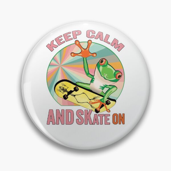 Item preview, Frog On Skateboard Vintage Design Gift idea, Yallow board, Frog On Skateboard T Shirt, Keep Calm And Skate On. designed and sold by KHRO.