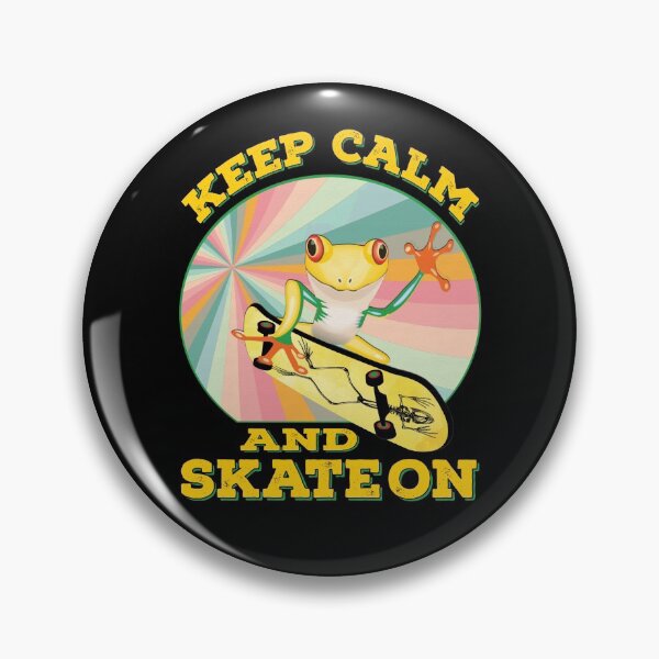 Item preview, Golden Frog On Skateboard Vintage Design Gift idea, Yallow board, Frog On Skateboard T Shirt, Keep Calm And Skate On. designed and sold by KHRO.