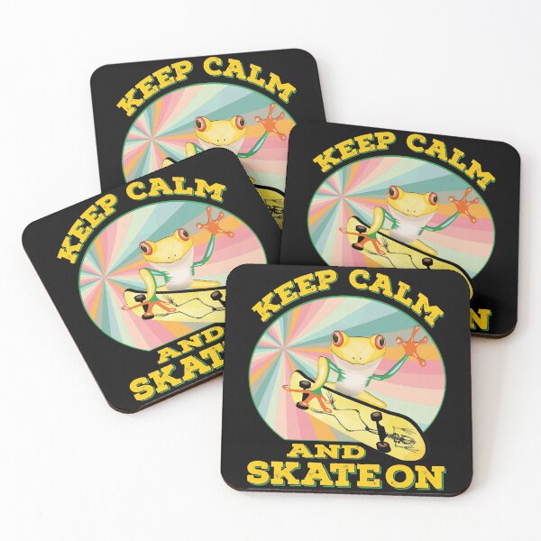Item preview, Golden Frog On Skateboard Vintage Design Gift idea, Yallow board, Frog On Skateboard T Shirt, Keep Calm And Skate On. designed and sold by KHRO.