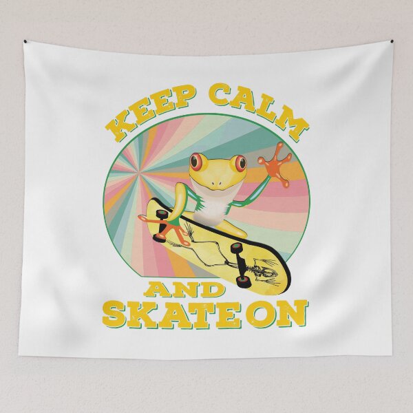 Item preview, Golden Frog On Skateboard Vintage Design Gift idea, Yallow board, Frog On Skateboard T Shirt, Keep Calm And Skate On. designed and sold by KHRO.