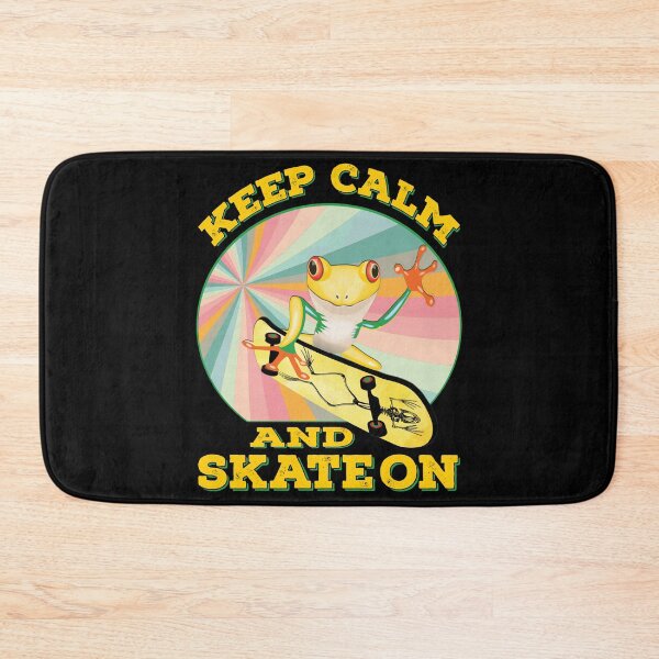 Item preview, Golden Frog On Skateboard Vintage Design Gift idea, Yallow board, Frog On Skateboard T Shirt, Keep Calm And Skate On. designed and sold by KHRO.