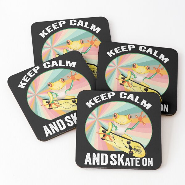 Item preview, Golden Frog On Skateboard Vintage Design Gift idea, Yallow board, Frog On Skateboard T Shirt, Keep Calm And Skate On. designed and sold by KHRO.