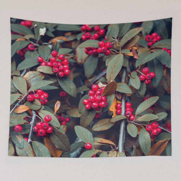 Item preview, Red Berries and green leaves. designed and sold by Li Kovacs.