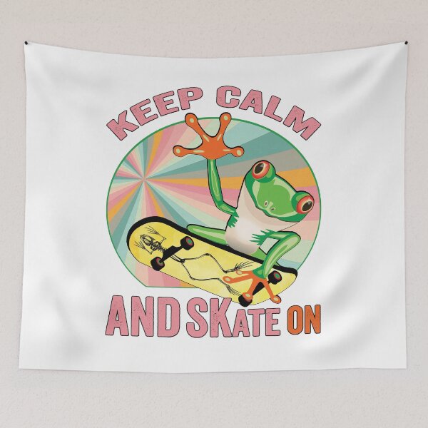 Item preview, Frog On Skateboard Vintage Design Gift idea, Yallow board, Frog On Skateboard T Shirt, Keep Calm And Skate On. designed and sold by KHRO.