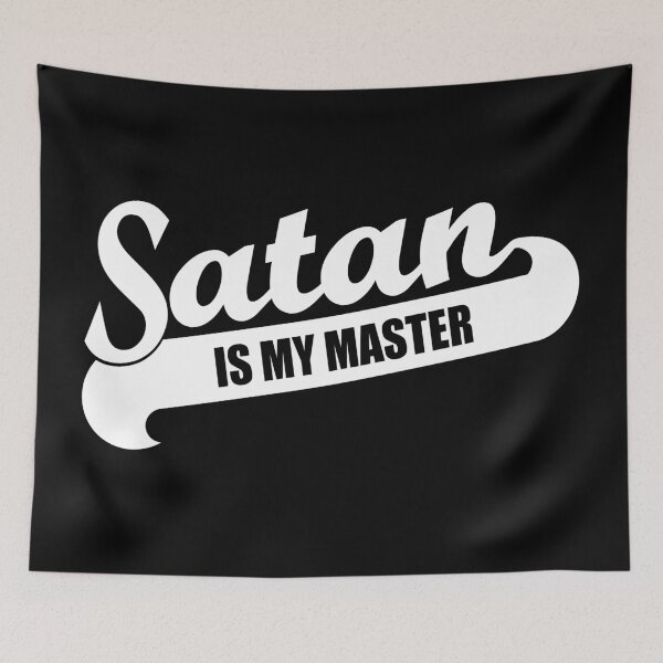 Item preview, Satan Is My Master, Funny Gift, BDSM, Submissive, Fetish designed and sold by ArtsyloShop.