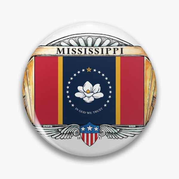 Item preview, Mississippi Art Deco Design with Flag vs2 designed and sold by Cleave.