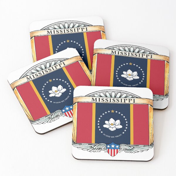 Item preview, Mississippi Art Deco Design with Flag vs2 designed and sold by Cleave.