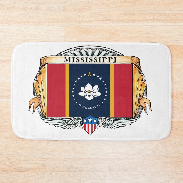 Item preview, Mississippi Art Deco Design with Flag vs2 designed and sold by Cleave.