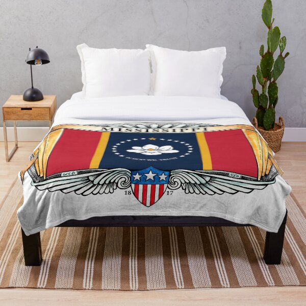 Aperçu de l'œuvre Design Art déco du Mississippi avec drapeau vs2 créée et vendue par Cleave.