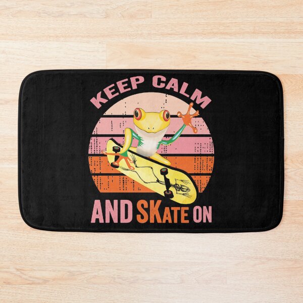 Item preview, Keep Calm And Skate On, Golden Frog On Skateboard Vintage Design Gift idea, Gift Idea for Anniversary, Wedding, Mother's Day, Father's Day, Graduation, Thanksgiving, Christmas & New Year's Day. designed and sold by KHRO.