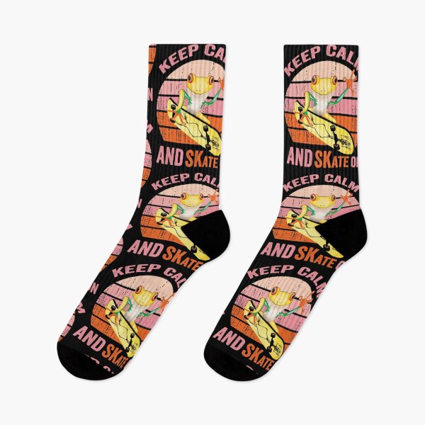 Item preview, Keep Calm And Skate On, Golden Frog On Skateboard Vintage Design Gift idea, Gift Idea for Anniversary, Wedding, Mother's Day, Father's Day, Graduation, Thanksgiving, Christmas & New Year's Day. designed and sold by KHRO.