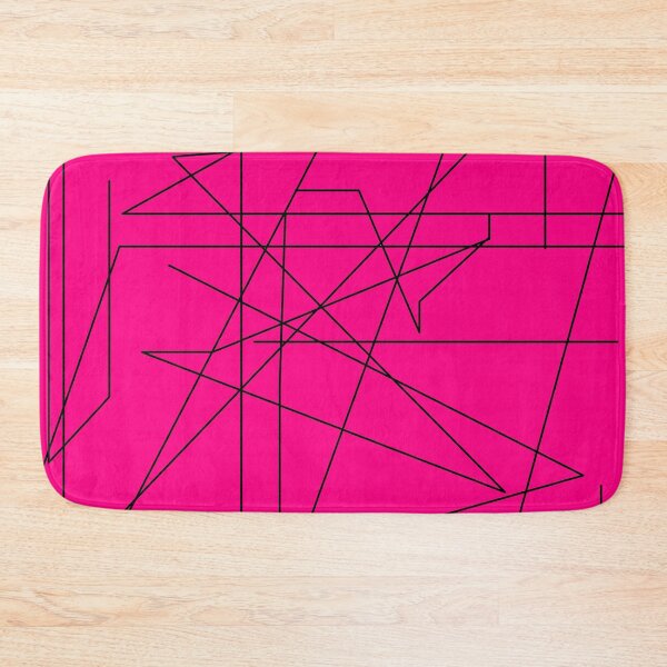 Item preview, Black Labyrinth Maze on pink background designed and sold by oxoxoxo.