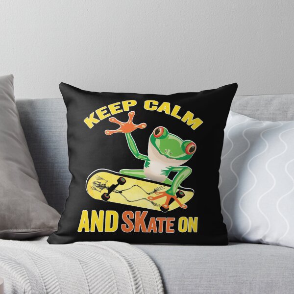 Item preview, Keep Calm And Skate On, Frog On Skateboard Vintage Design Gift idea, Yallow board, Frog On Skateboard T Shirt, Keep Calm And Skate On. designed and sold by KHRO.