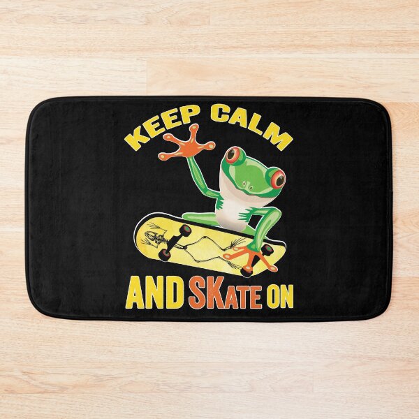 Item preview, Keep Calm And Skate On, Frog On Skateboard Vintage Design Gift idea, Yallow board, Frog On Skateboard T Shirt, Keep Calm And Skate On. designed and sold by KHRO.