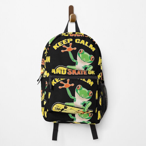 Item preview, Keep Calm And Skate On, Frog On Skateboard Vintage Design Gift idea, Yallow board, Frog On Skateboard T Shirt, Keep Calm And Skate On. designed and sold by KHRO.