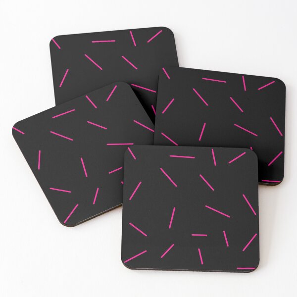 Item preview, Dancing pink dashes black background designed and sold by oxoxoxo.