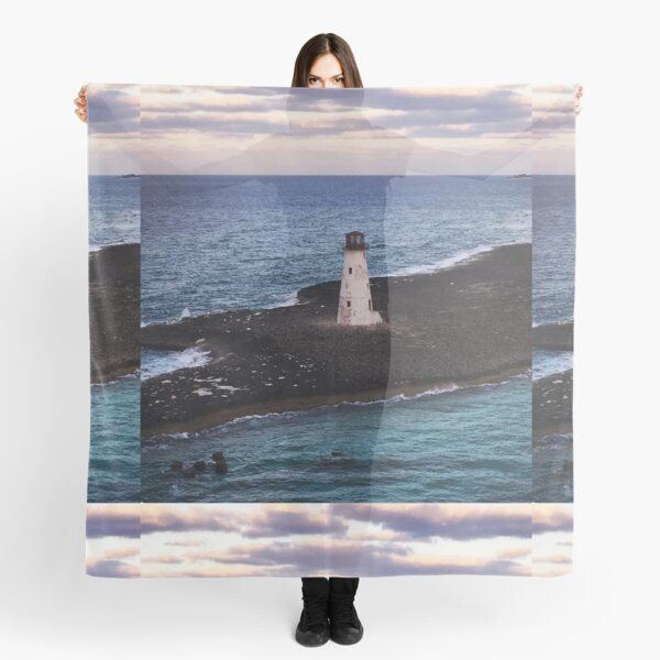 Lighthouse Ocean Paradise Island Nassau Bahamas Original Photo Art Scarf