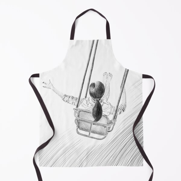 Item preview, Illustration of a girl in a flying chair of a park, greeting to the universe designed and sold by iswenyi.