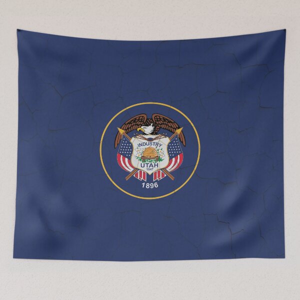 Item preview, Utah Flag Grunge Wall designed and sold by TRowanDesign.