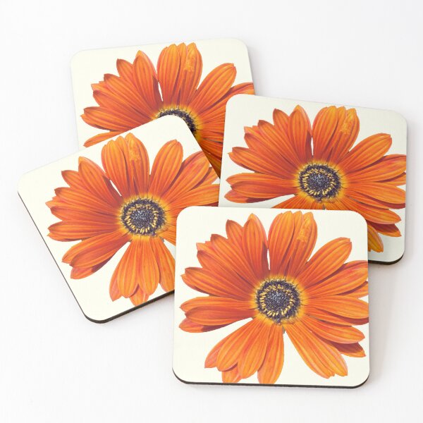Item preview, Orange Gerbera Daisy II in ivory designed and sold by Herni Shepherd.