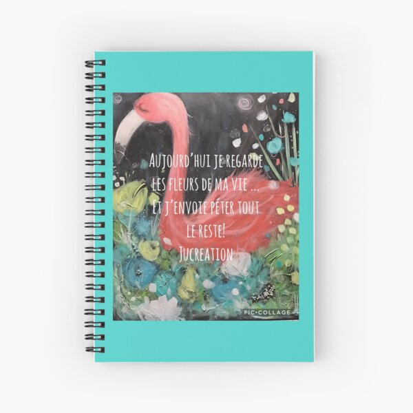 Reflection of a flamingo Spiral Notebook