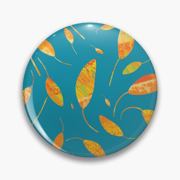 Artikelvorschau, Orange Teal Leaf Pattern Design entworfen und verkauft von NancyMerkle.