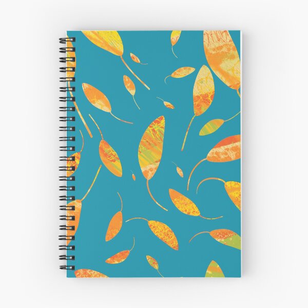 Artikelvorschau, Orange Teal Leaf Pattern Design entworfen und verkauft von NancyMerkle.