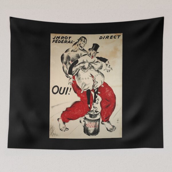 Item preview, retro impot federal direct oui vintage reclame designed and sold by CorasPosters.