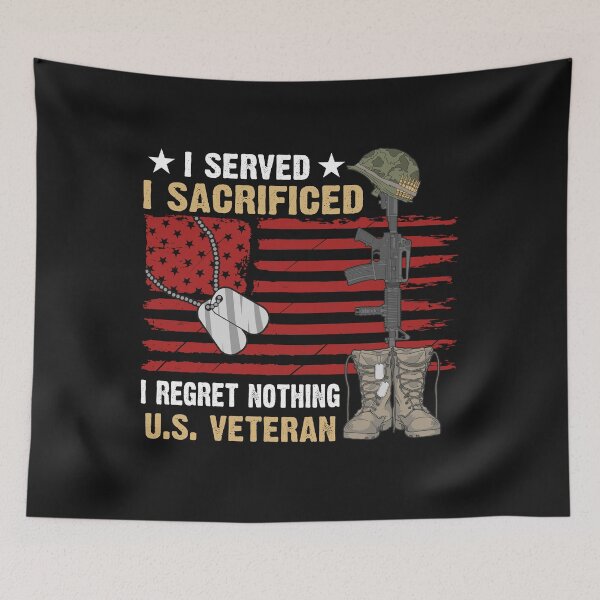 Item preview, VETERAN - Served, Sacrificed, No Regrets! designed and sold by SergeantSwagger.