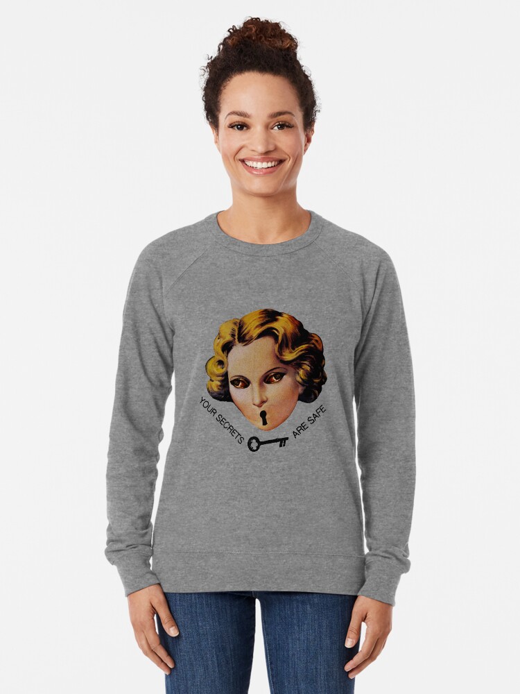 Thumbnail 1 of 5, Lightweight Sweatshirt, "The Secret Keeper" designed and sold by Vesperalia.