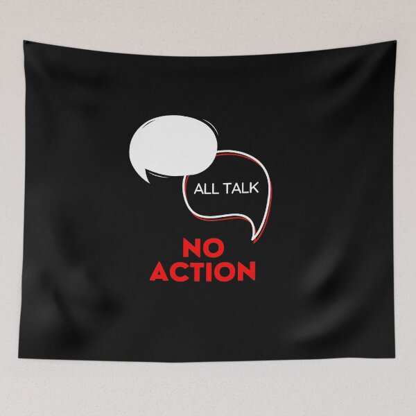 Item preview, All Talk No Action Black T-Shirt designed and sold by WearYourMood.