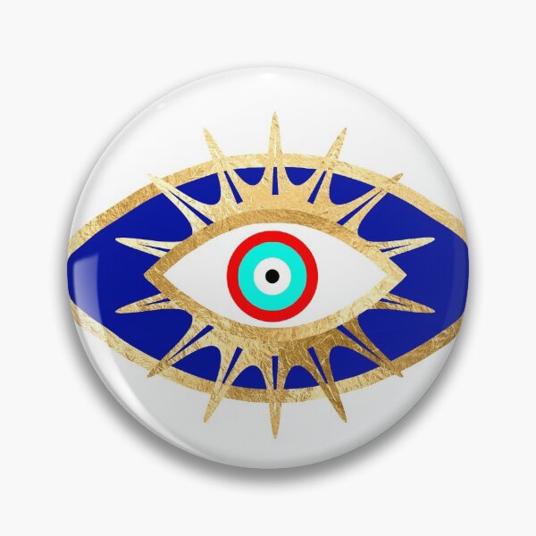 Item preview, Blue and Gold Evil Eye designed and sold by PeerlessMerch.
