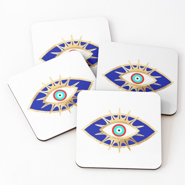 Item preview, Blue and Gold Evil Eye designed and sold by PeerlessMerch.