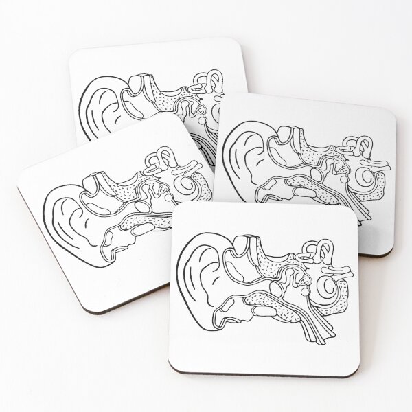 Item preview, Line Drawing of Inner Ear Anatomy Illustration designed and sold by taylorcustom.