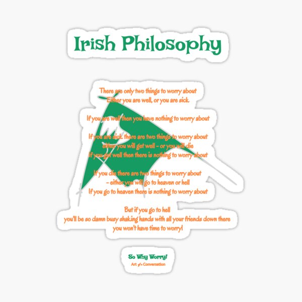 Irish Philosophy Sticker